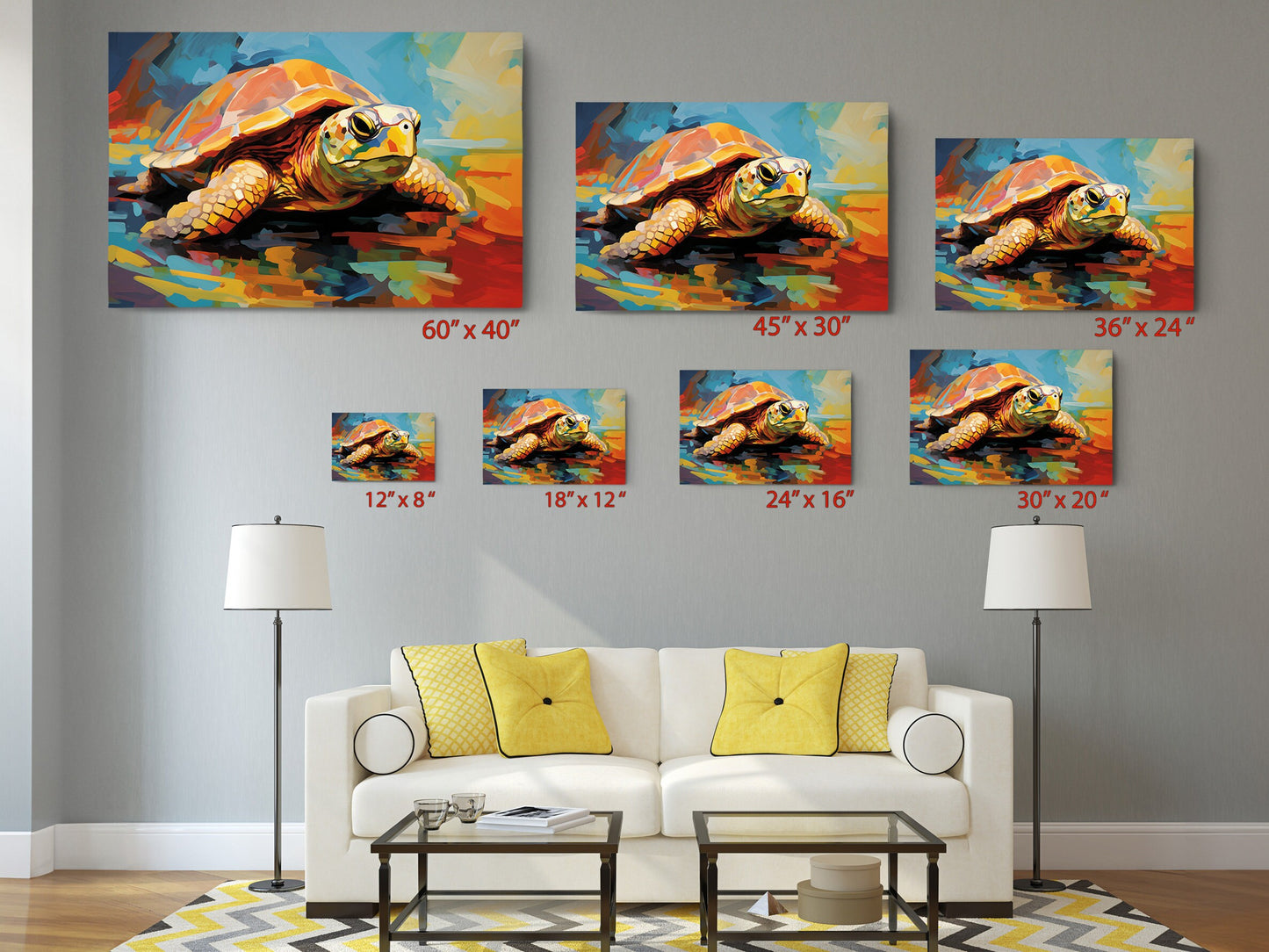 Fauvism Turtle Painting - Colorful Canvas Print | Museum Quality Wall Decor