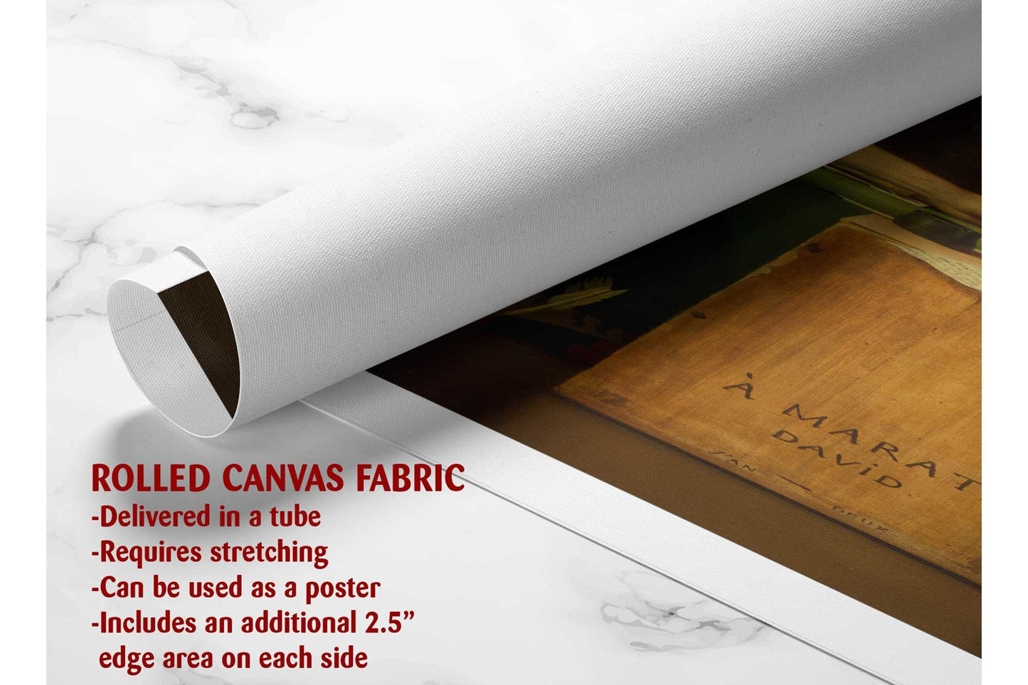 Death of Marat Canvas – Jacques-Louis David Reproduction | Ready to Hang or Rolled