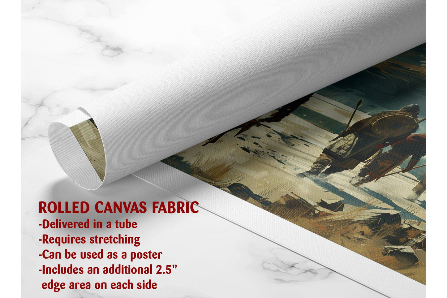 Viking Raid Canvas Print – Historic Wall Art | Ready to Hang or Rolled Canvas