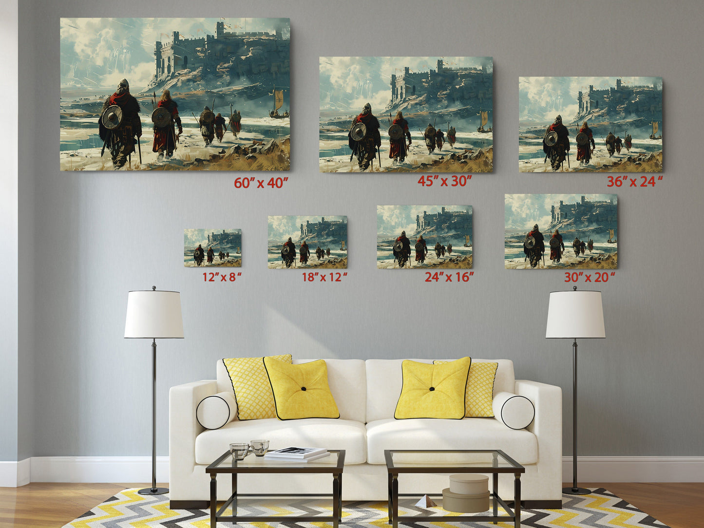 Viking Raid Canvas Print – Historic Wall Art | Ready to Hang or Rolled Canvas