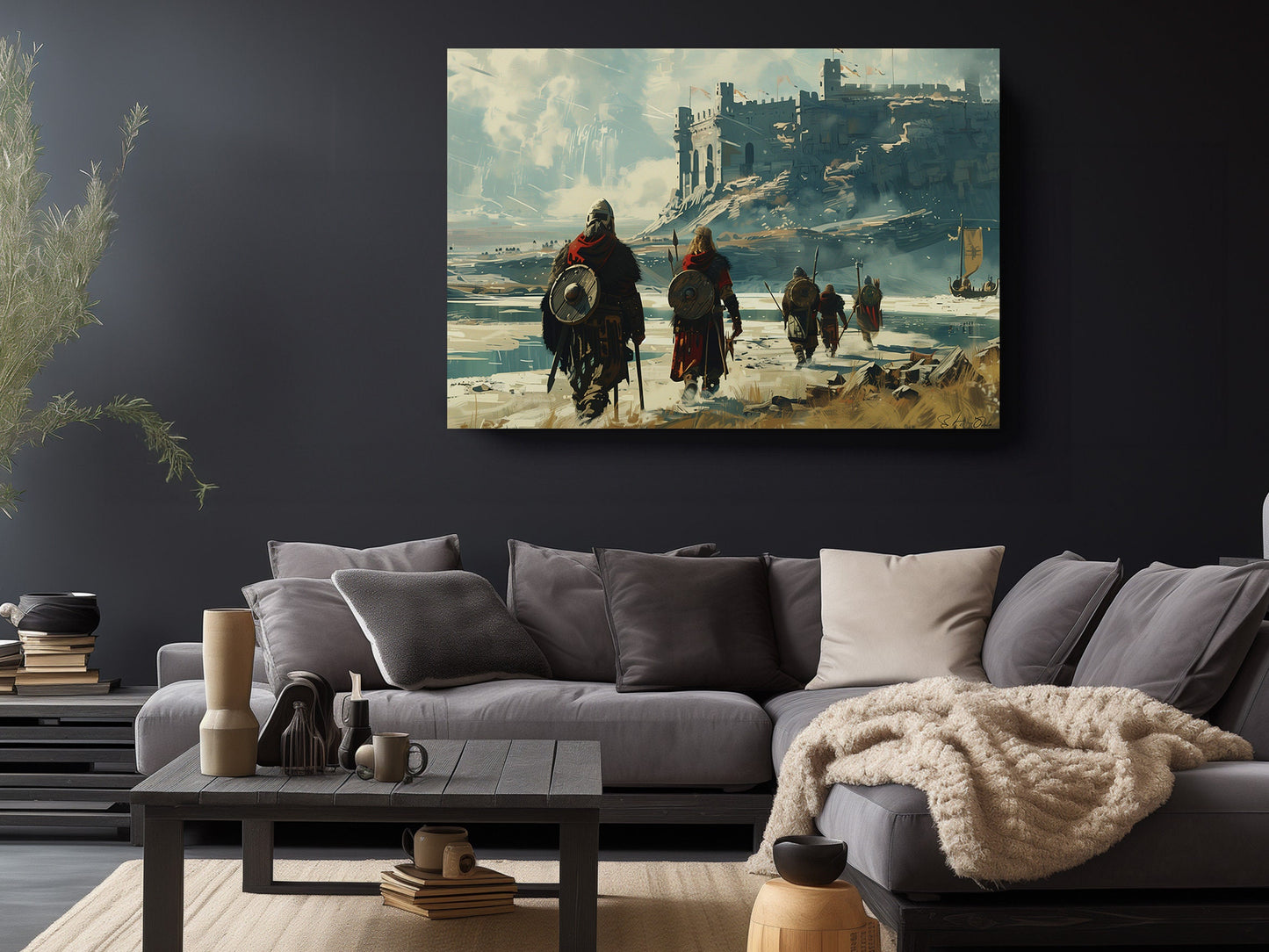 Viking Raid Canvas Print – Historic Wall Art | Ready to Hang or Rolled Canvas
