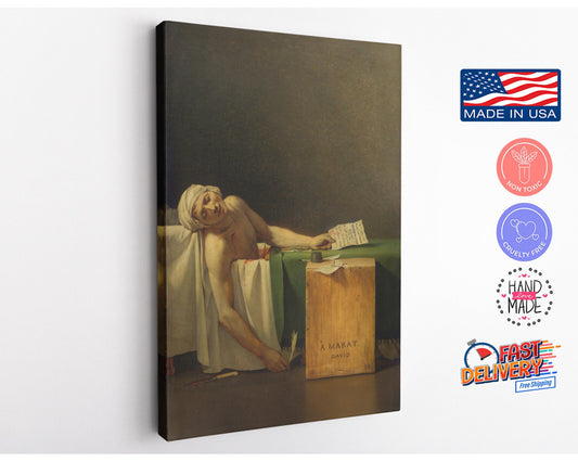 Death of Marat Canvas – Jacques-Louis David Reproduction | Ready to Hang or Rolled