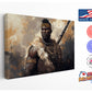 African Warrior Canvas Art - Strong Man Painting Print | Museum Quality Decor