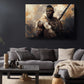 African Warrior Canvas Art - Strong Man Painting Print | Museum Quality Decor