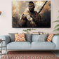 African Warrior Canvas Art - Strong Man Painting Print | Museum Quality Decor