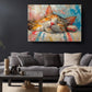 Cat Wall Art - Colorful Oil Painting Print | Rolled or Framed Canvas