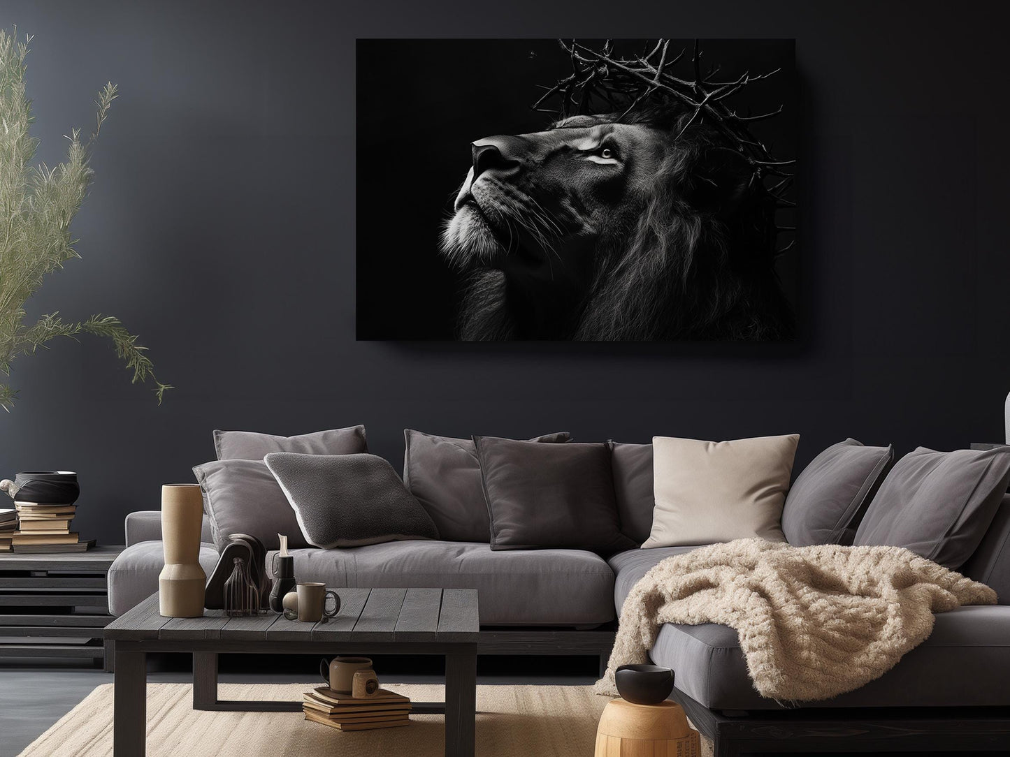 Lion of Judah Canvas Print – Christian Wall Decor | Faith Artwork Ready to Hang