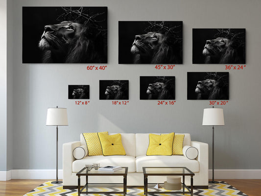 Lion of Judah Canvas Print – Christian Wall Decor | Faith Artwork Ready to Hang
