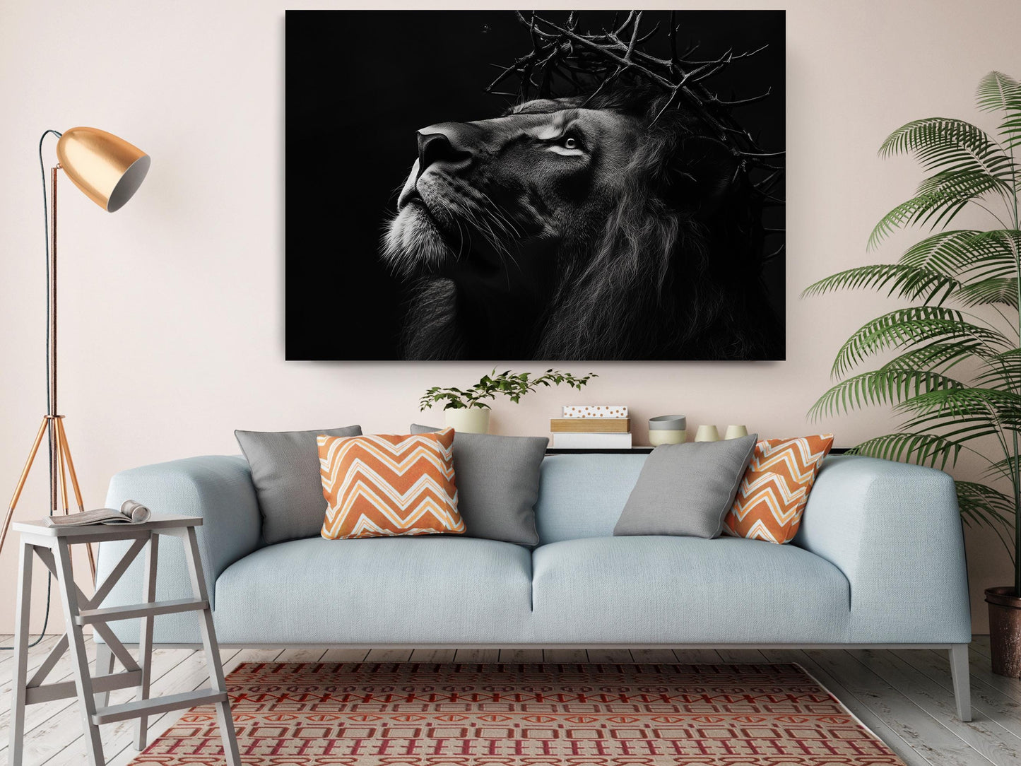 Lion of Judah Canvas Print – Christian Wall Decor | Faith Artwork Ready to Hang