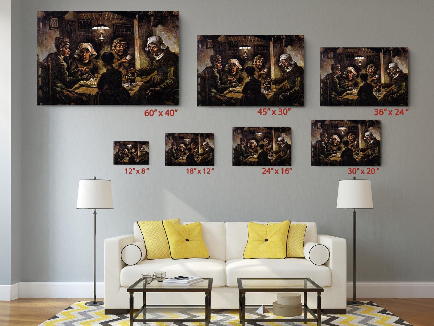 Potato Eaters Canvas Print - Van Gogh Vintage Farmhouse Wall Art | Ready to Hang