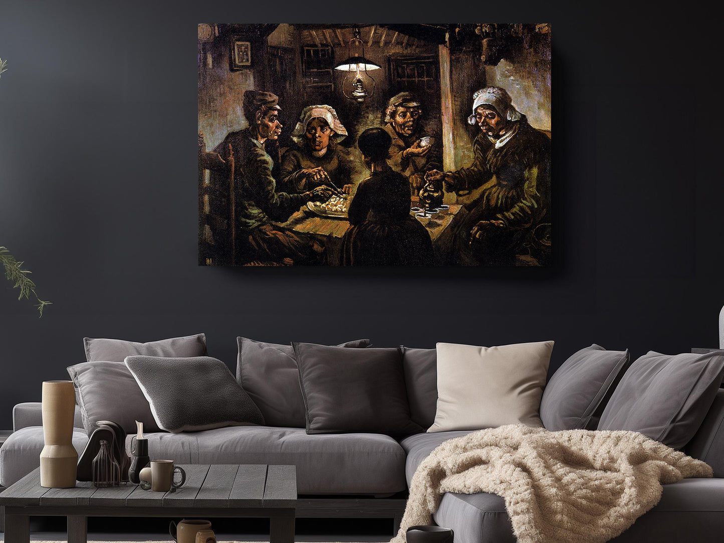 Potato Eaters Canvas Print - Van Gogh Vintage Farmhouse Wall Art | Ready to Hang