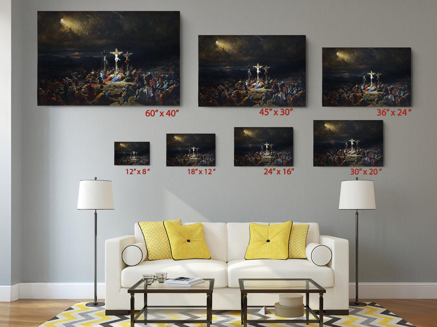 Religious Canvas Print – The Last Sigh of Christ by Julien Michel Gué | Museum Quality Art