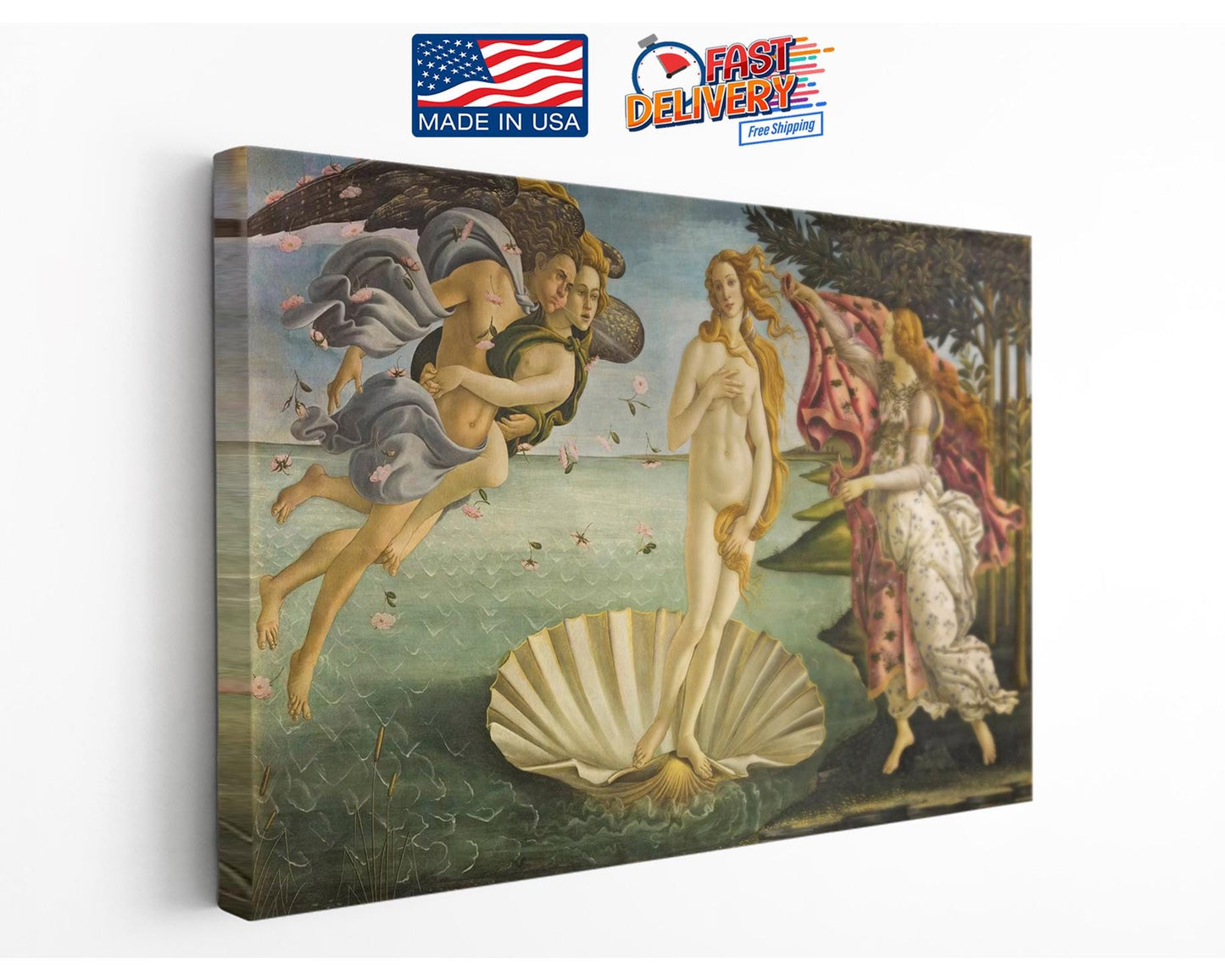 Birth of Venus Canvas Print – Botticelli Reproduction | Museum Canvas Art, Ready to Hang