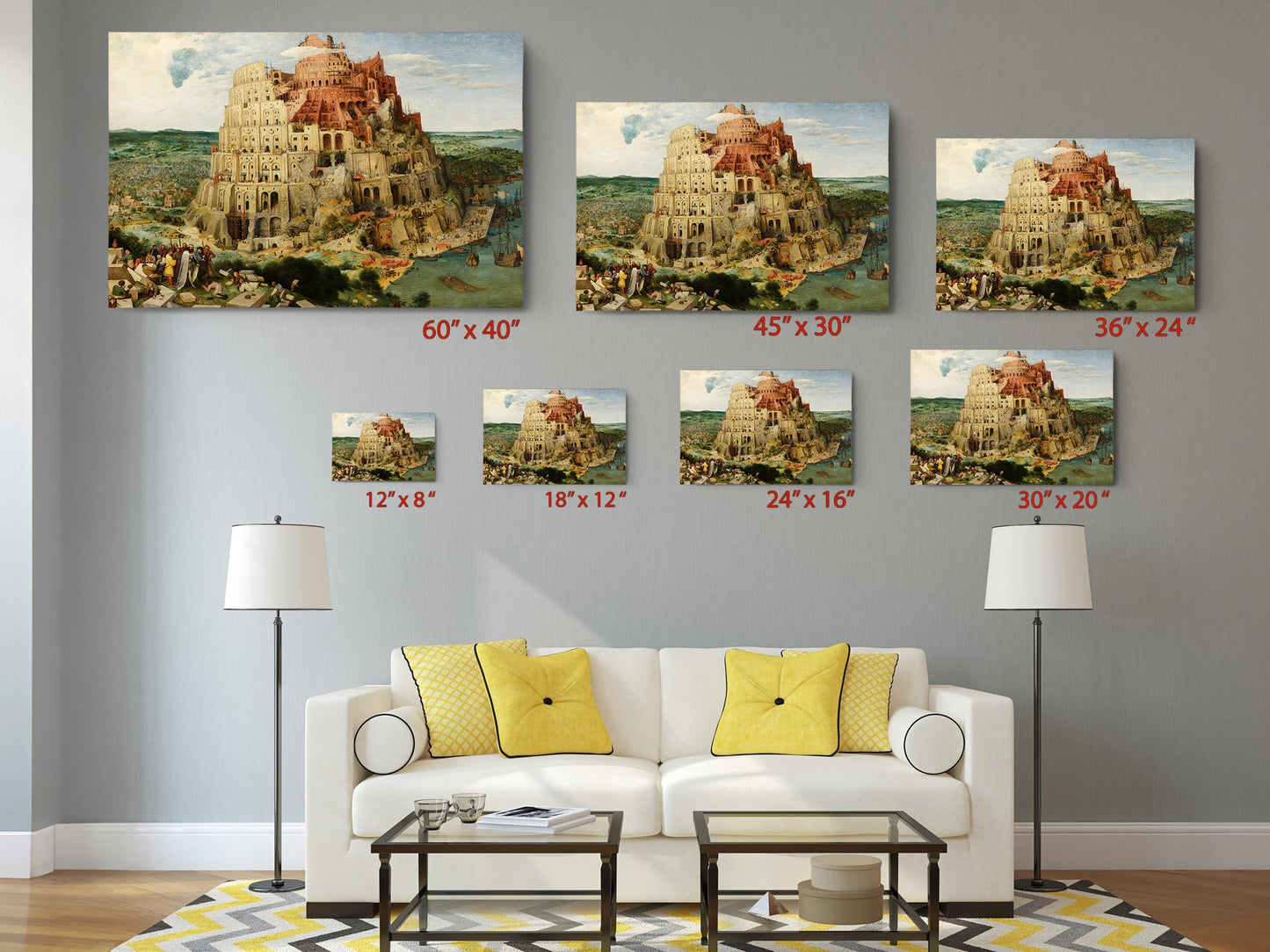 Tower of Babel Canvas Print – Renaissance Artwork Museum Quality Canvas Wall Decor