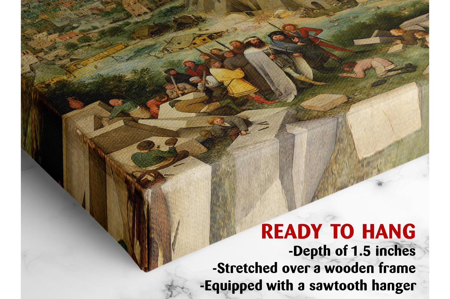 Tower of Babel Canvas Print – Renaissance Artwork Museum Quality Canvas Wall Decor