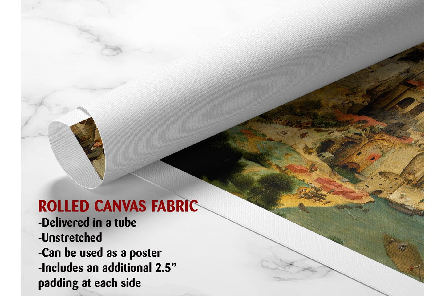 Tower of Babel Canvas Print – Renaissance Artwork Museum Quality Canvas Wall Decor