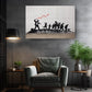 Banksy Refugee Canvas – Urban Street Art Wall Décor | Ready to Hang or Rolled