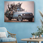 Banksy Canvas Print - Blue Truck Urban Street Art | Museum Quality Canvas Wall Decor