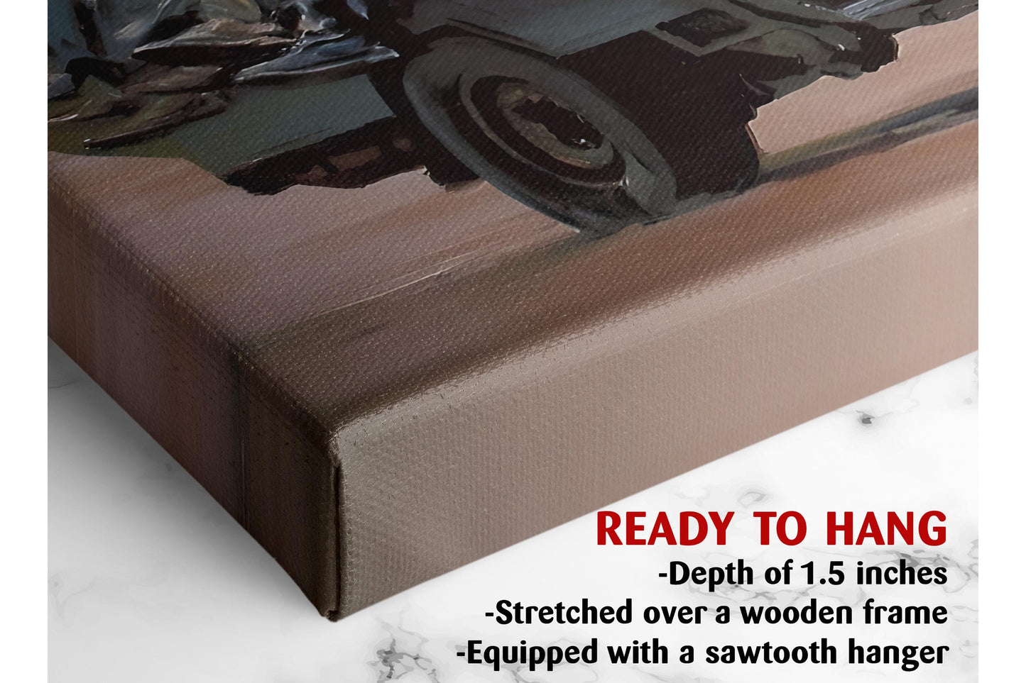 Banksy Canvas Print - Blue Truck Urban Street Art | Museum Quality Canvas Wall Decor