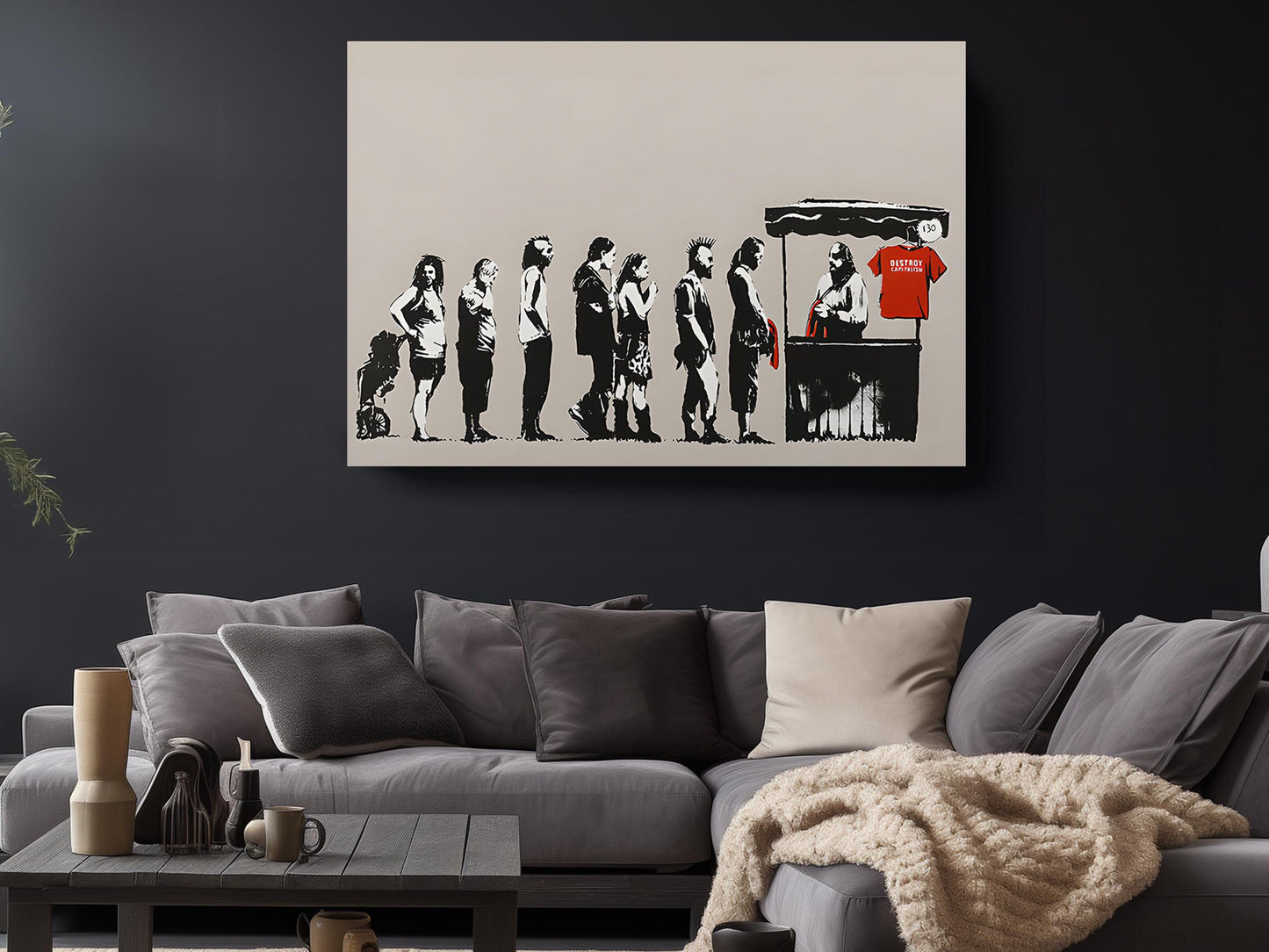 Banksy Canvas Print – Urban Street Art Canvas Wall Décor | Ready to Hang or Rolled