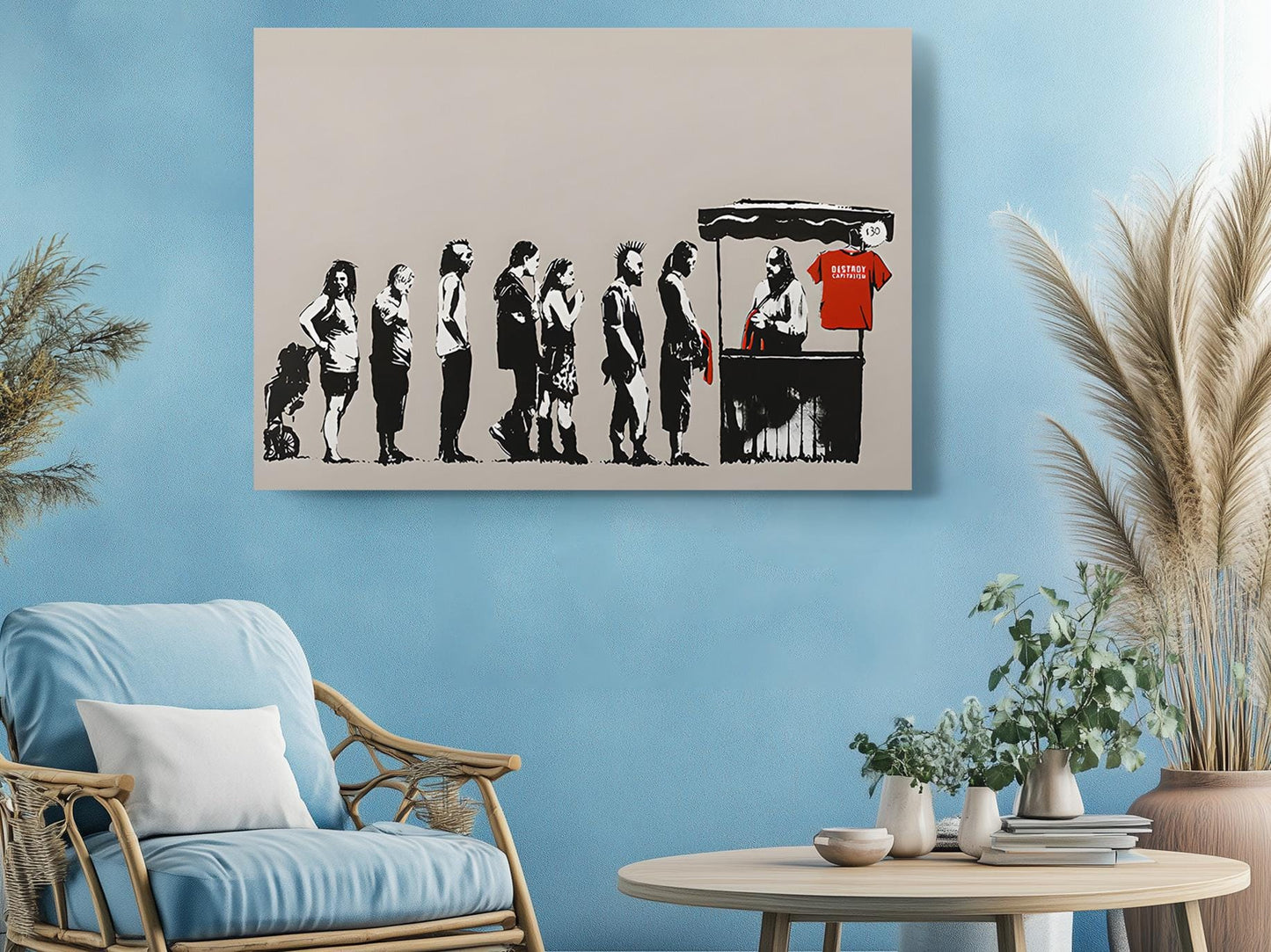 Banksy Canvas Print – Urban Street Art Canvas Wall Décor | Ready to Hang or Rolled