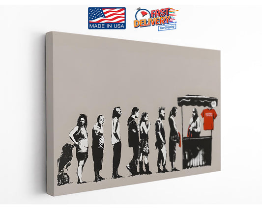 Banksy Canvas Print – Urban Street Art Canvas Wall Décor | Ready to Hang or Rolled