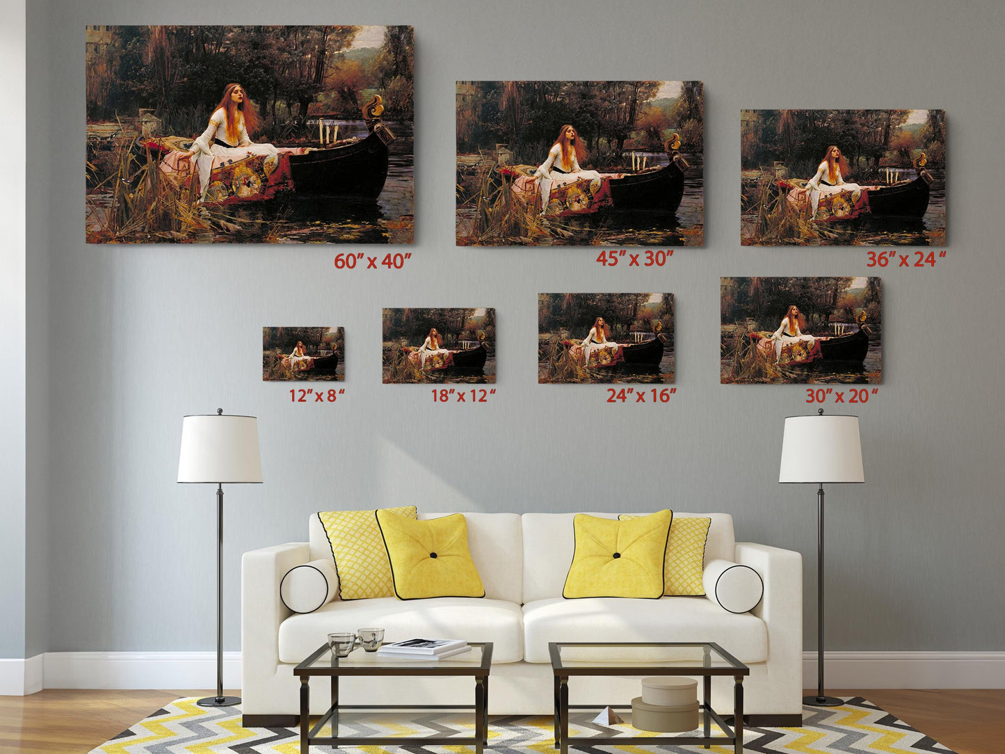 Lady of Shalott Canvas | Pre-Raphaelite Art - Museum Quality Wall Print