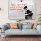 Canvas Art Print - Banksy Style Ready to Hang Museum Quality Wall Decor