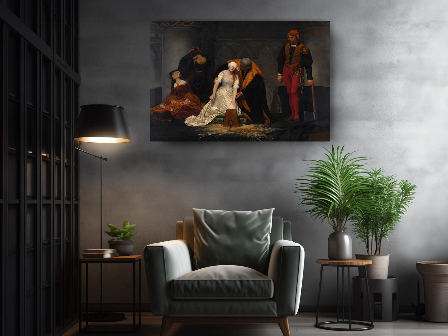 Lady Jane Grey Painting - Classic Execution Scene | Vintage Wall Art Canvas Print