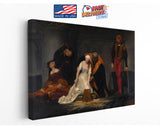 Lady Jane Grey Painting - Classic Execution Scene | Vintage Wall Art Canvas Print
