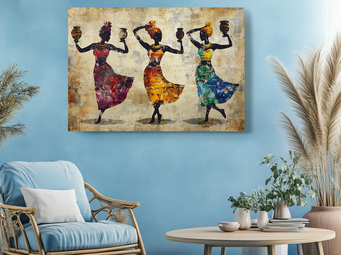 African Dance Canvas Art – Tribal Wall Decor | Modern Home Prints Ready to Hang