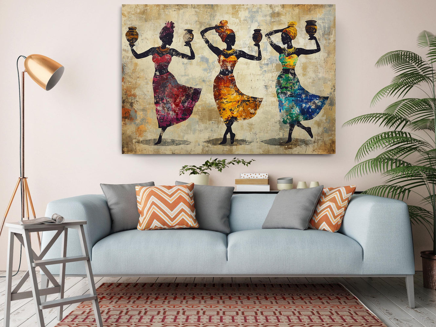 African Dance Canvas Art – Tribal Wall Decor | Modern Home Prints Ready to Hang