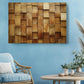 Rustic Wooden Tiles Art – Modern Wood Wall Decor | Ready To Hang Canvas Print