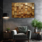 Rustic Wooden Tiles Art – Modern Wood Wall Decor | Ready To Hang Canvas Print