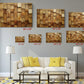Rustic Wooden Tiles Art – Modern Wood Wall Decor | Ready To Hang Canvas Print
