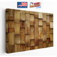 Rustic Wooden Tiles Art – Modern Wood Wall Decor | Ready To Hang Canvas Print