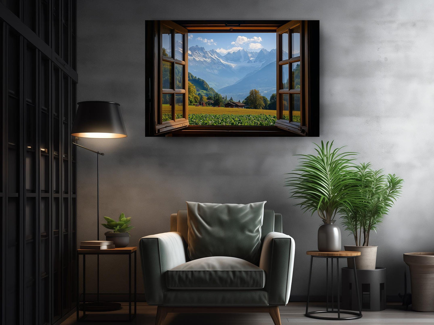 Mountain Canvas Art - Alpine Landscape Wall Art | Ready to Hang Canvas Print