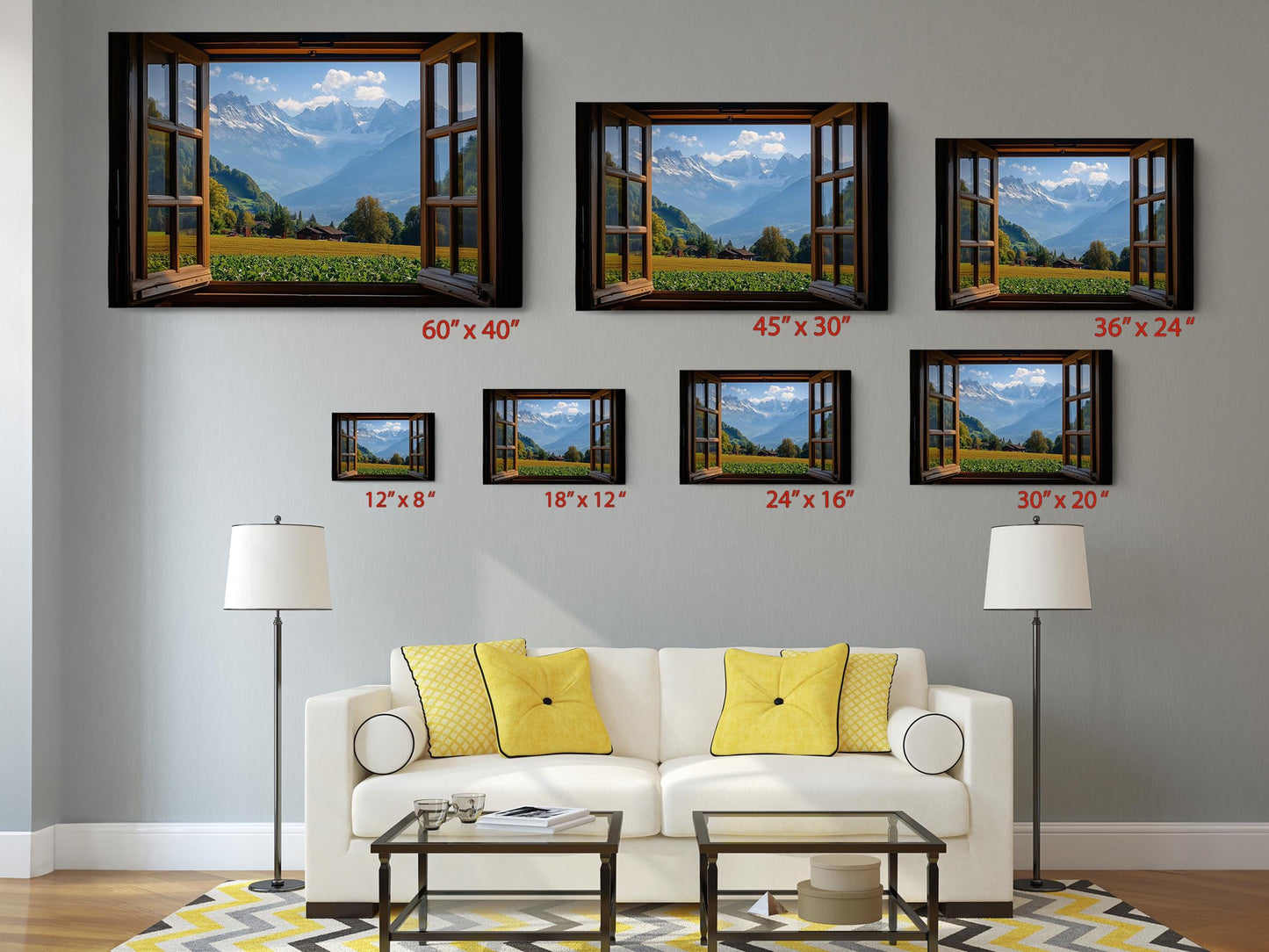 Mountain Canvas Art - Alpine Landscape Wall Art | Ready to Hang Canvas Print