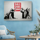 Banksy Canvas Print - Black White Red Art | Modern Wall Decor, Ready to Hang
