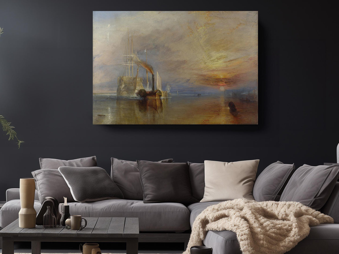 Fighting Temeraire Canvas – Sunset Ocean Sea Art | Museum Quality Print