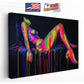 Neon Canvas Print - Abstract Woman Art | Modern Colorful Wall Decor