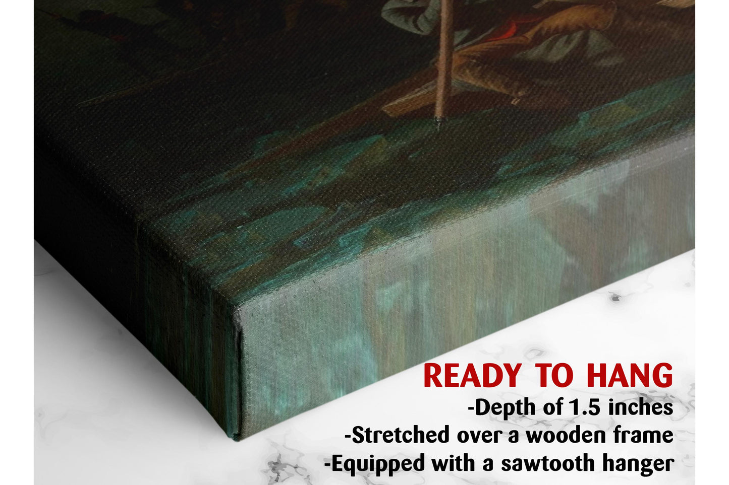 Washington Crossing Delaware Canvas - Museum Quality Historical Wall Art Print