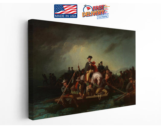 Washington Crossing Delaware Canvas - Museum Quality Historical Wall Art Print