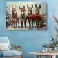 Christmas Donkey Canvas - Funny Holiday Wall Art | Handcrafted Ready to Hang Print