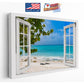 Ocean View Canvas Print - Ready to Hang Coastal Beach Wall Art on Wood Frame