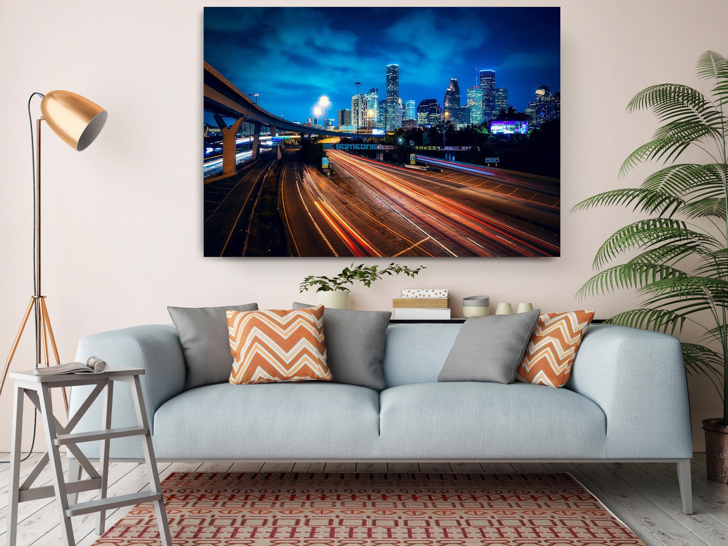 Houston Cityscape Canvas – Motivational Wall Art | Texas City Wall Decor Print