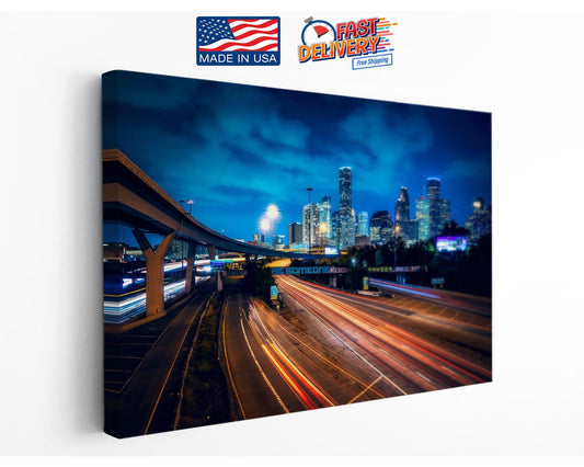Houston Cityscape Canvas – Motivational Wall Art | Texas City Wall Decor Print