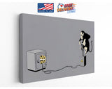 Banksy Monkey Canvas Print - Urban Street Art Wall Décor | Ready to Hang or Rolled