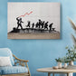 Banksy Refugee Canvas – Urban Street Art Wall Décor | Ready to Hang or Rolled