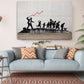 Banksy Refugee Canvas – Urban Street Art Wall Décor | Ready to Hang or Rolled